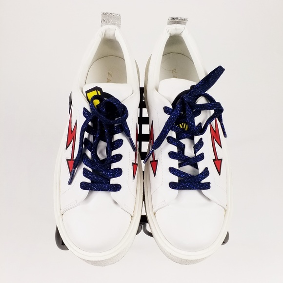 Zara Shoes - Zara TRF Patches Platform Sneakers Womens US 10